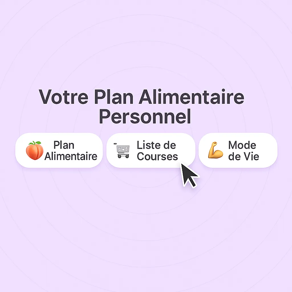 Ouvrir l'onglet Liste de Courses dans le Plan de Régime