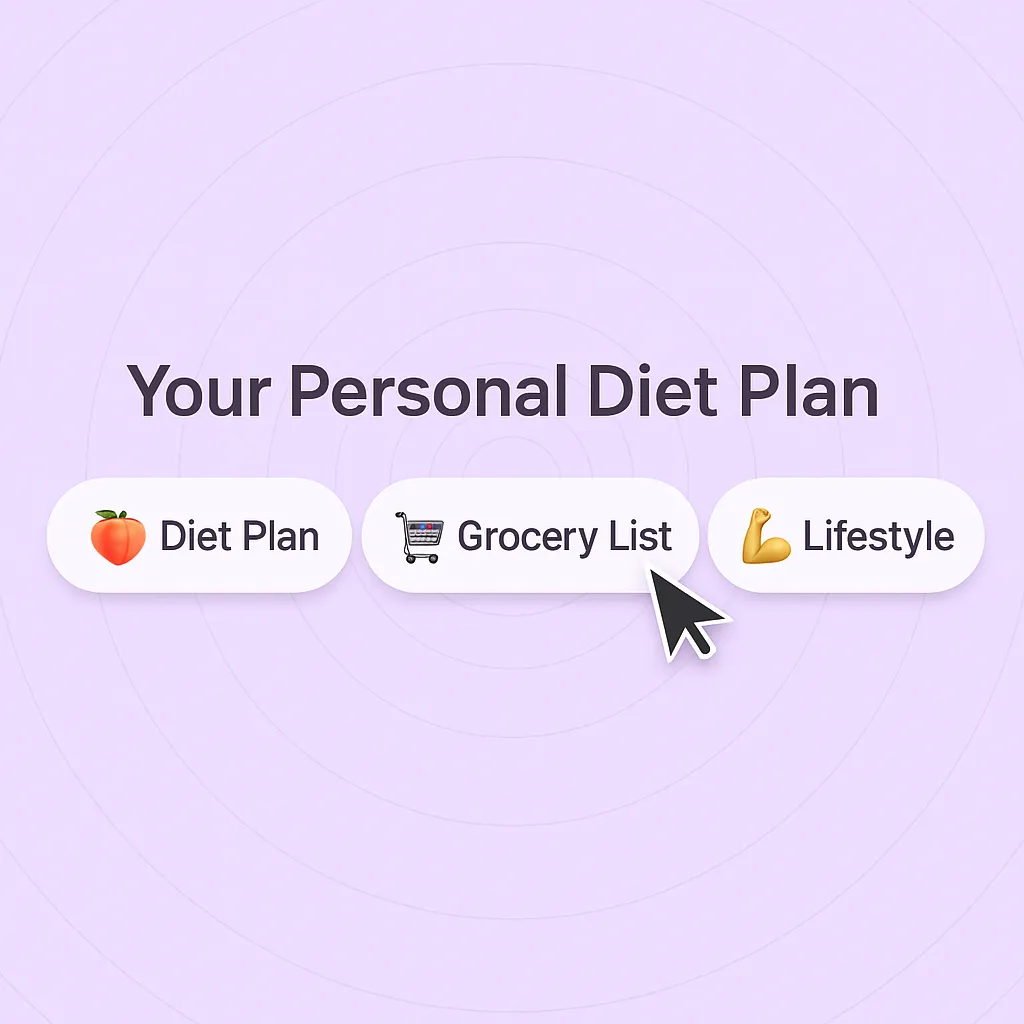 Open the Grocery List tab in the Diet Plan