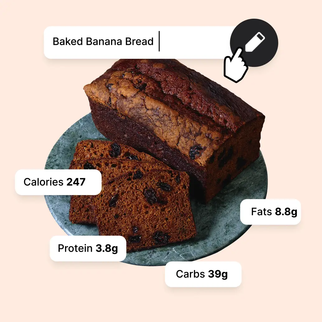 Instant nutrition and calorie breakdown