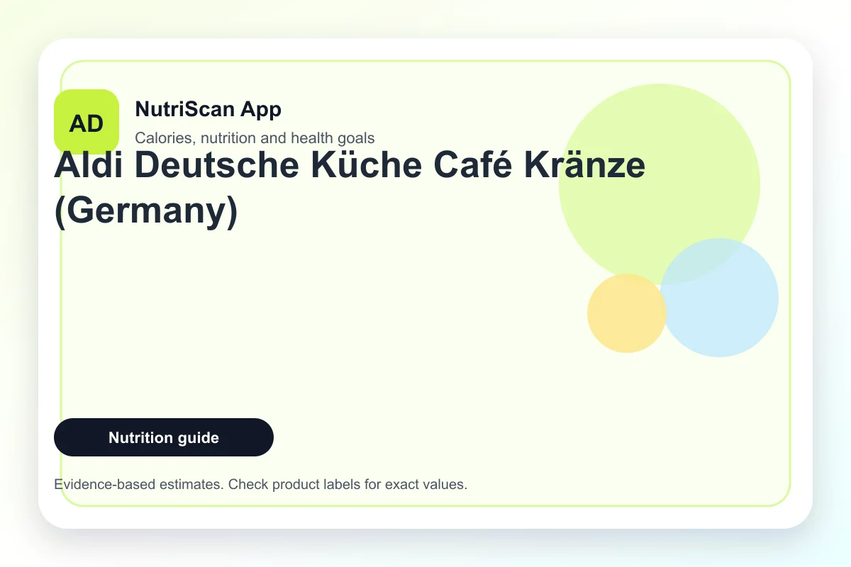 Aldi Deutsche Küche Café Kränze shortbread cookies with sugar crystals on a rustic surface beside a cup of coffee