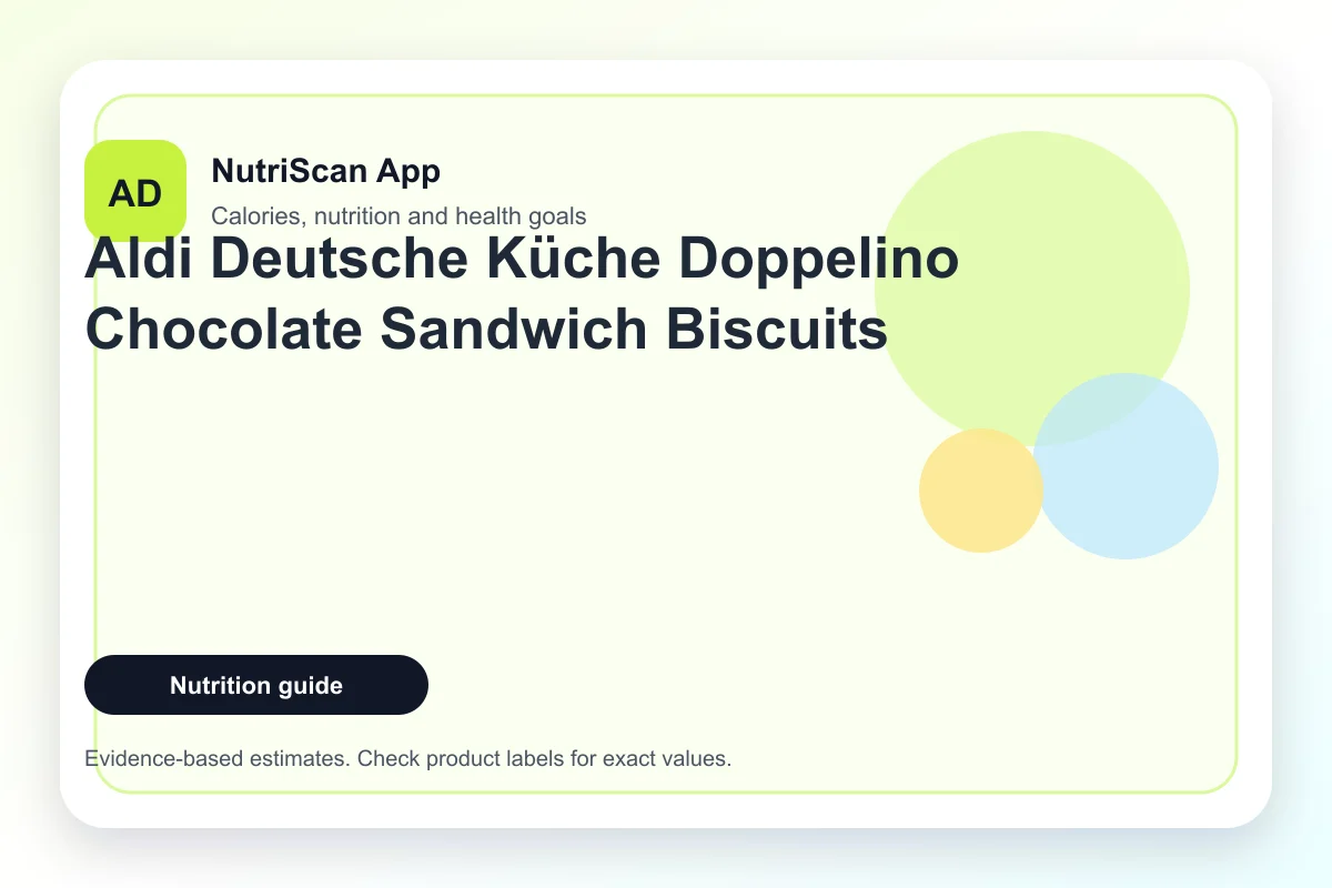 Aldi Deutsche Küche Doppelino Chocolate Sandwich Biscuits nutrition facts and calories