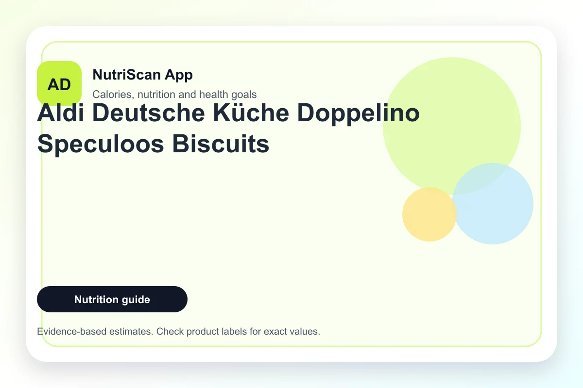 Aldi Deutsche Küche Doppelino Speculoos Sandwich Biscuits nutrition facts and calories
