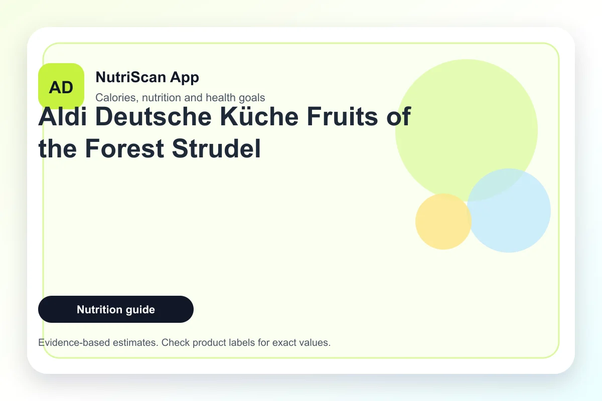 Aldi Deutsche Küche Fruits of the Forest Strudel nutrition facts and calories