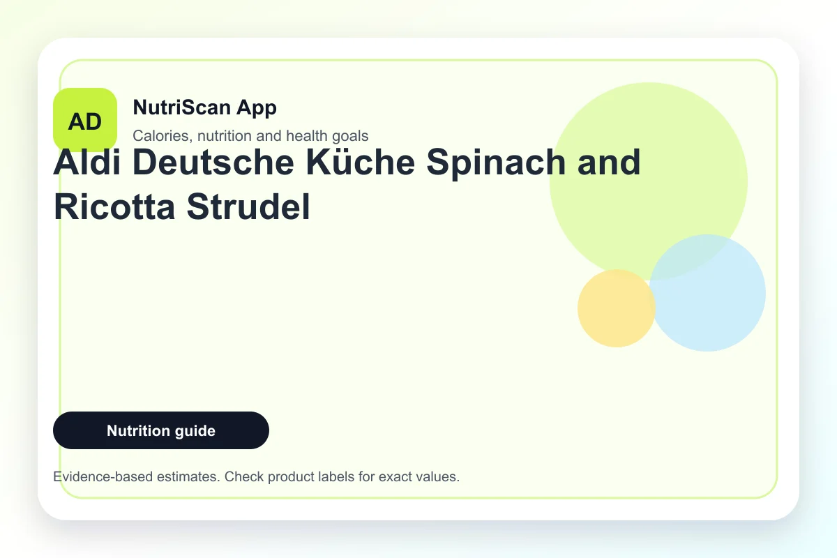 Aldi Deutsche Küche Spinach and Ricotta Strudel nutrition facts and calories