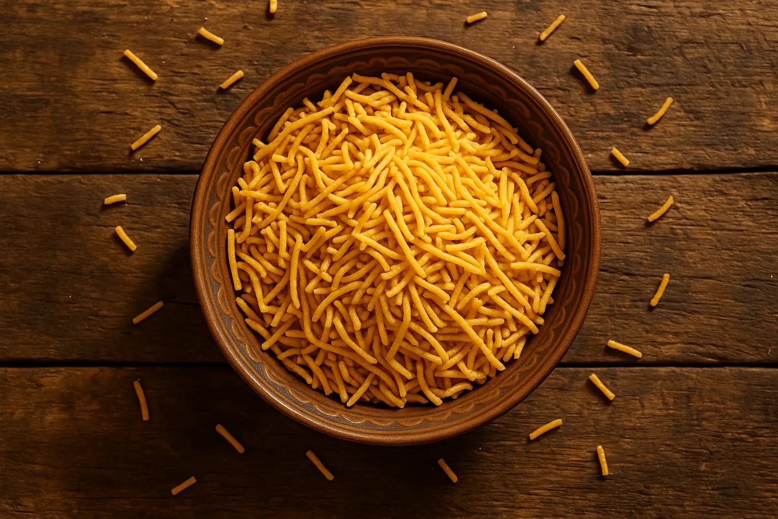 ताजी आलू भुजिया रस्टिक लकड़ी की मेज पर - प्रति 100g में 562 कैलोरी