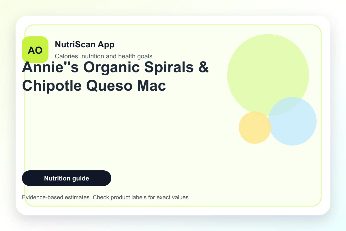 Annie's Organic Spirals & Chipotle Queso Mac box and prepared serving