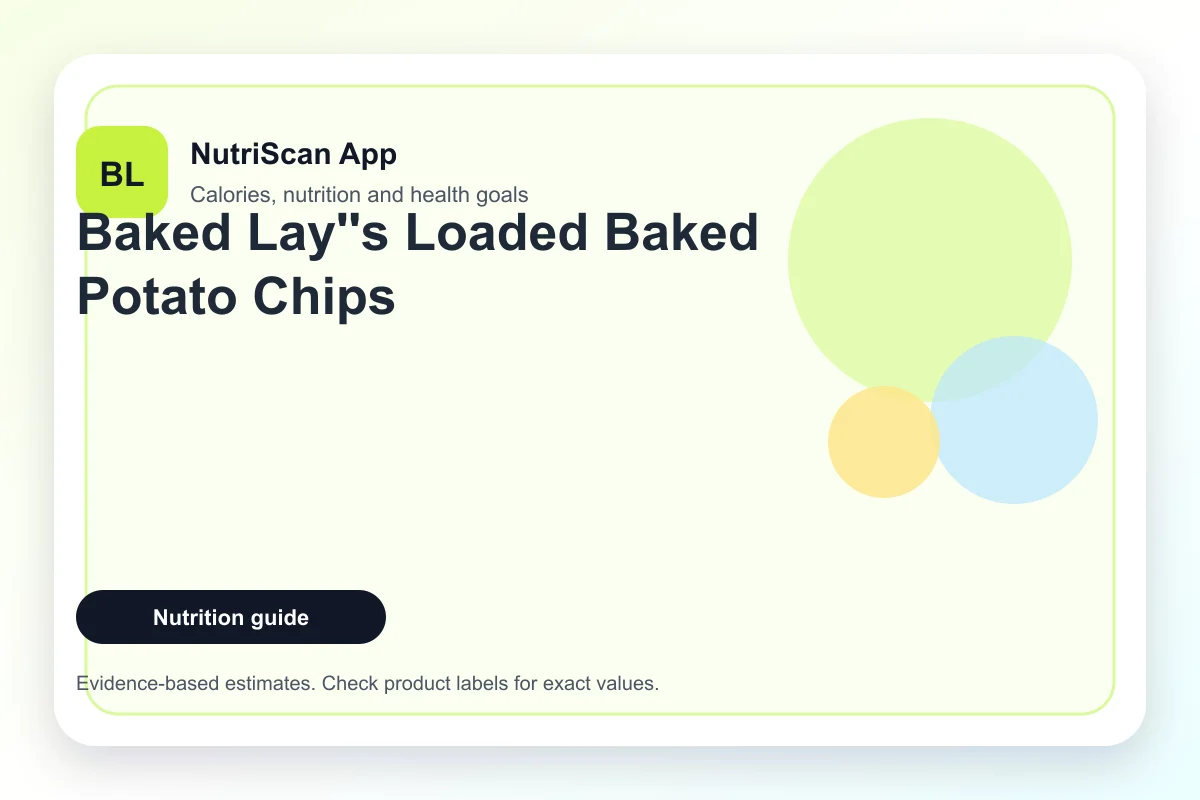 Baked Lay's Loaded Baked Potato Chips nutrition facts and calories
