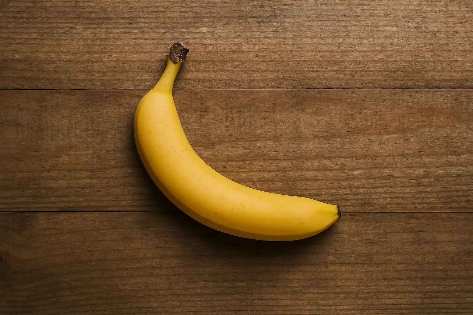 Fresh banana on rustic wooden table - 105 calories per medium banana