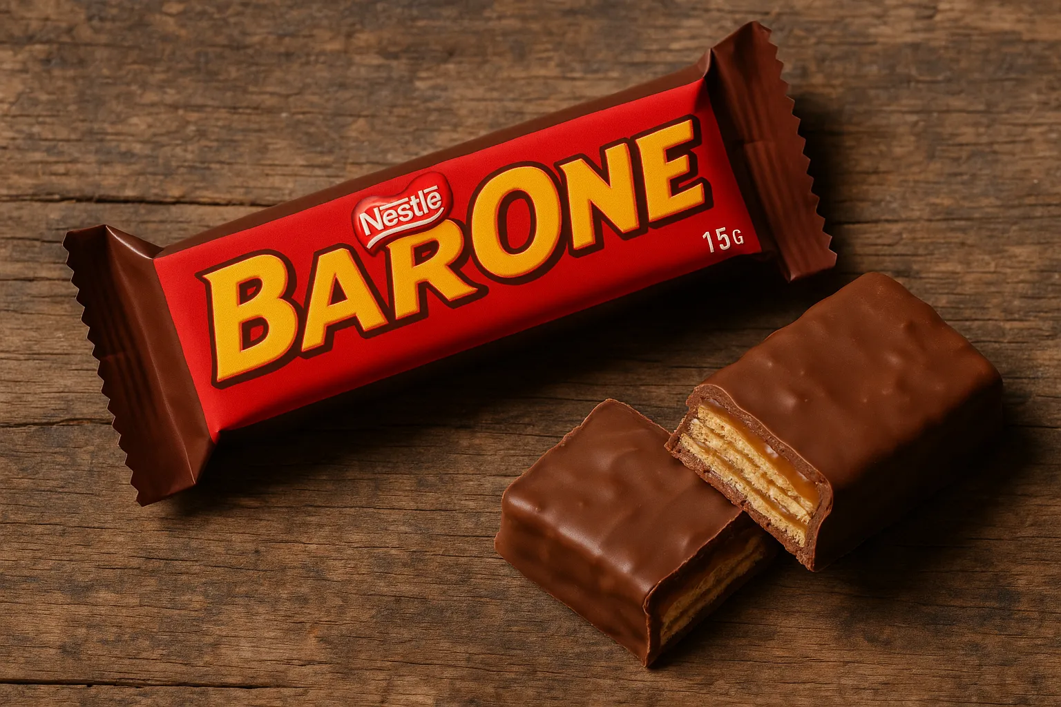 नेस्ले BarOne चॉकलेट बार कैरेमल और वेफर परतों के साथ - 36g बार प्रति 216 कैलोरी