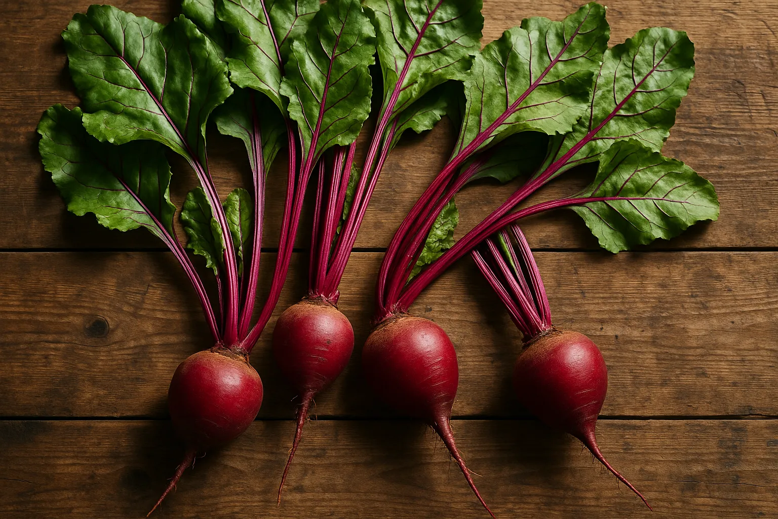 ताजा चुकंदर लकड़ी की मेज पर - प्रति 100 g में 43 कैलोरी