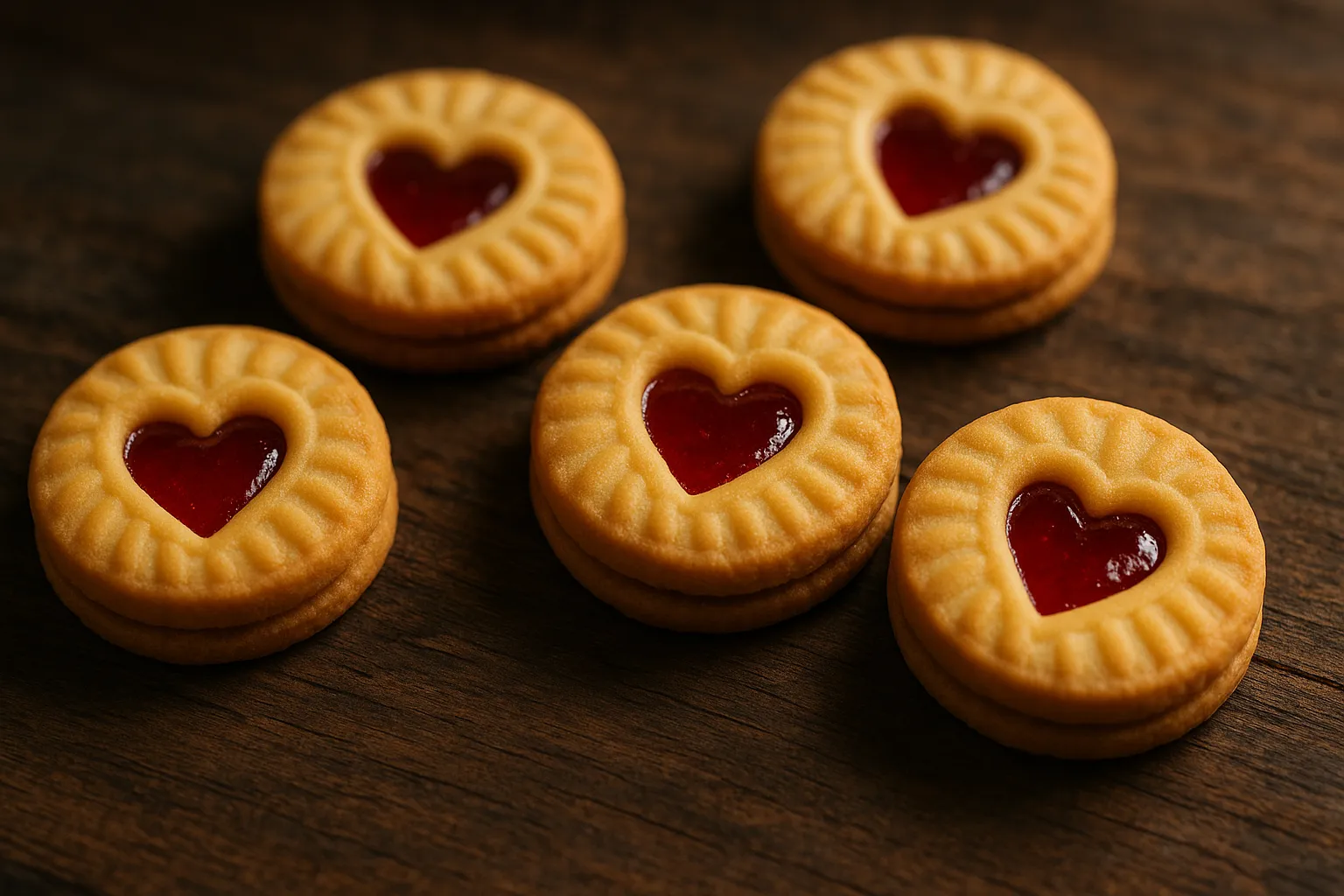 Britannia Treat Jim Jam biscuits on rustic wooden table - 45 calories per piece