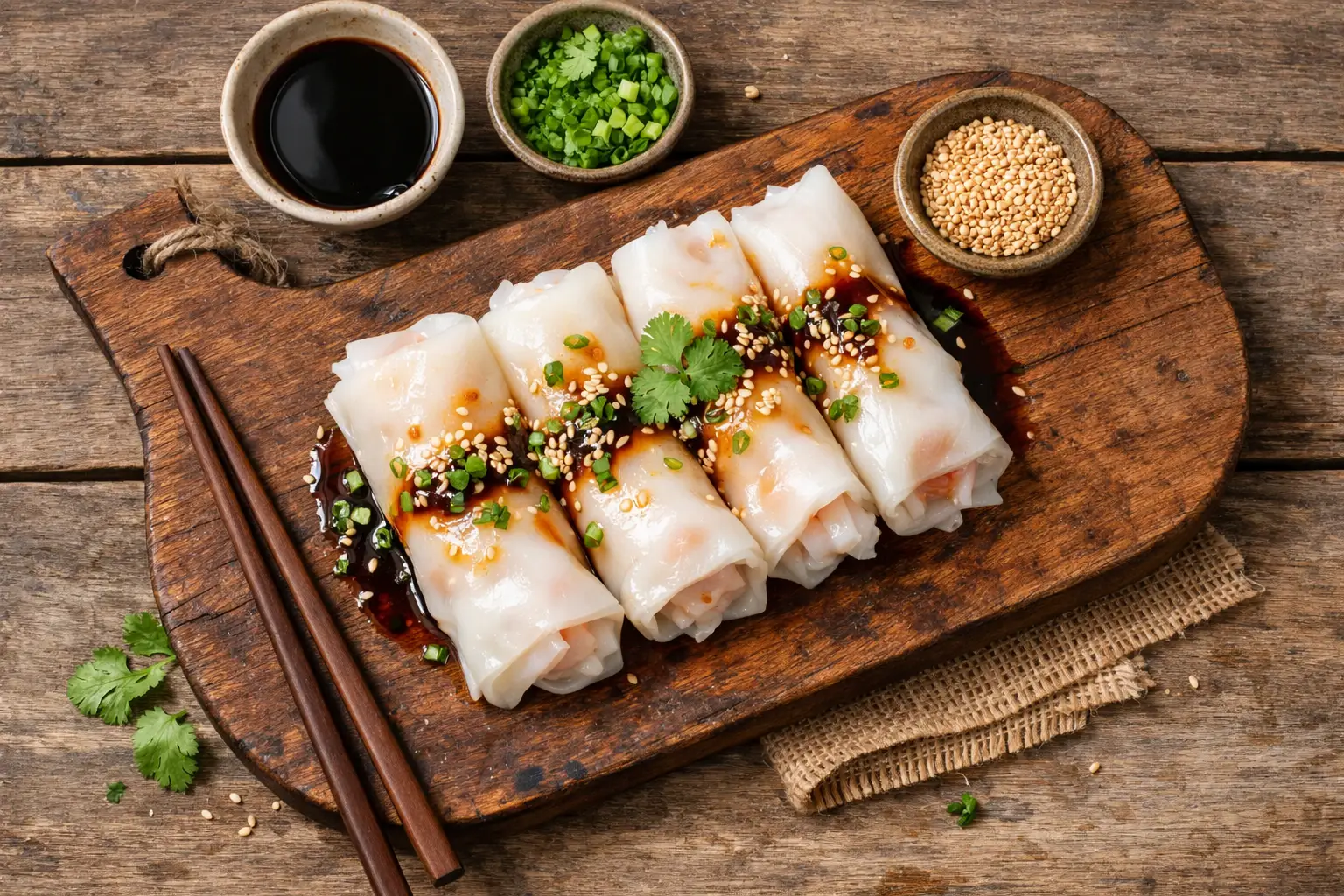 Rouleaux de cheung fun avec sauce soja - 107 calories pour 100 g