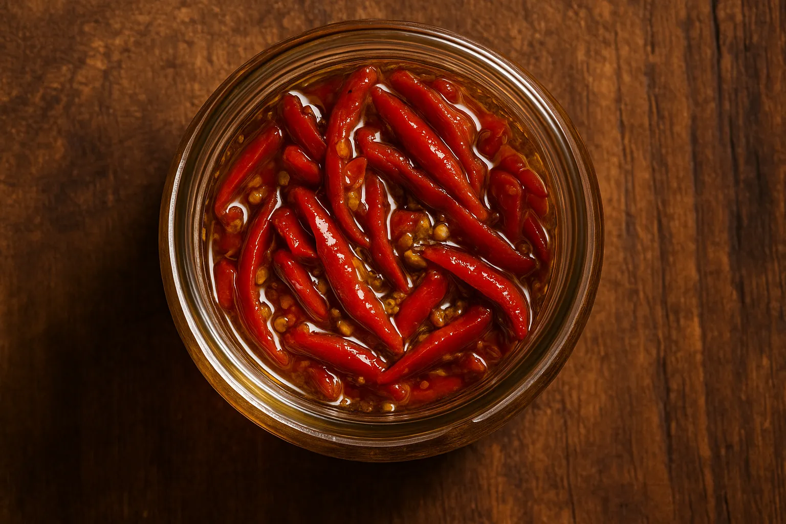 Frischer Chili-Essig in einem Glas – 28 Kalorien pro Portion