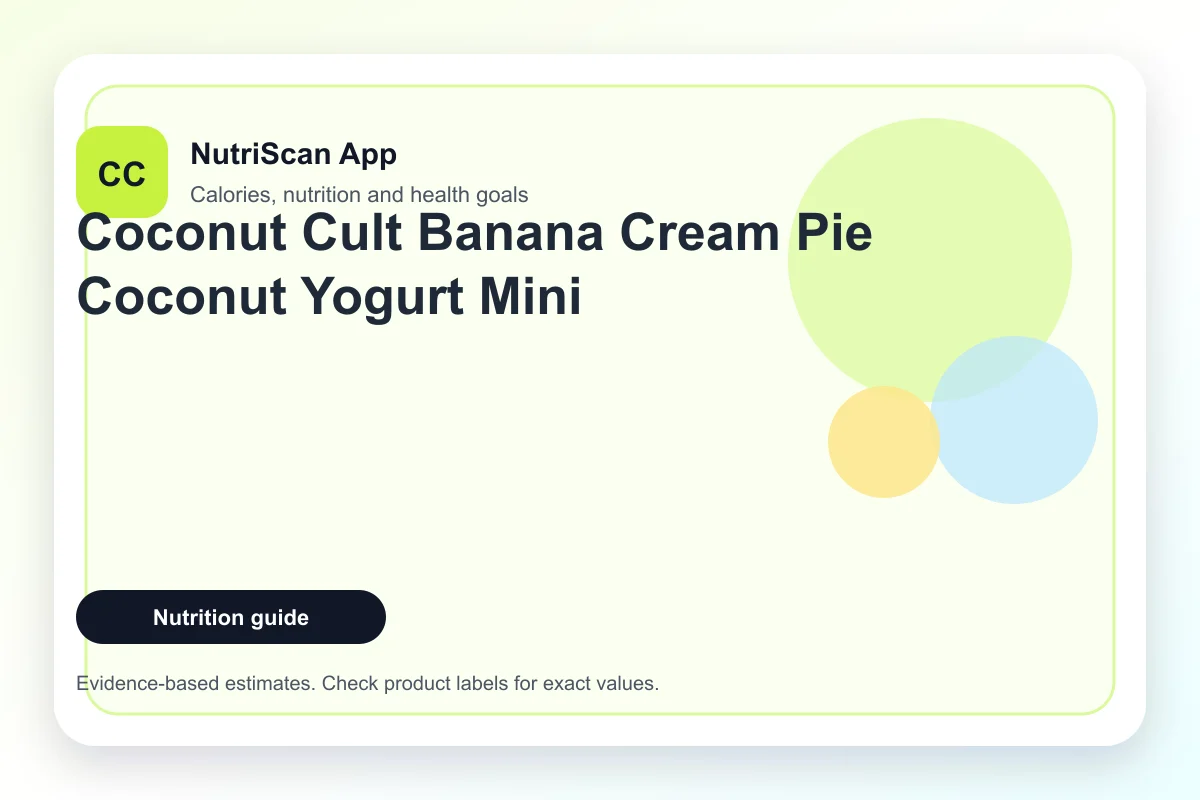 Coconut Cult Organic Banana Cream Pie Coconut Yogurt Mini nutrition facts and calories