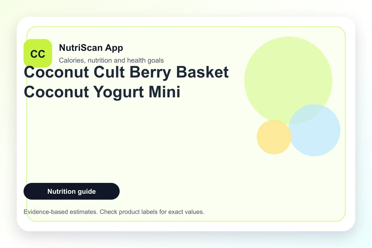 Coconut Cult Organic Berry Basket Coconut Yogurt Mini nutrition facts and calories