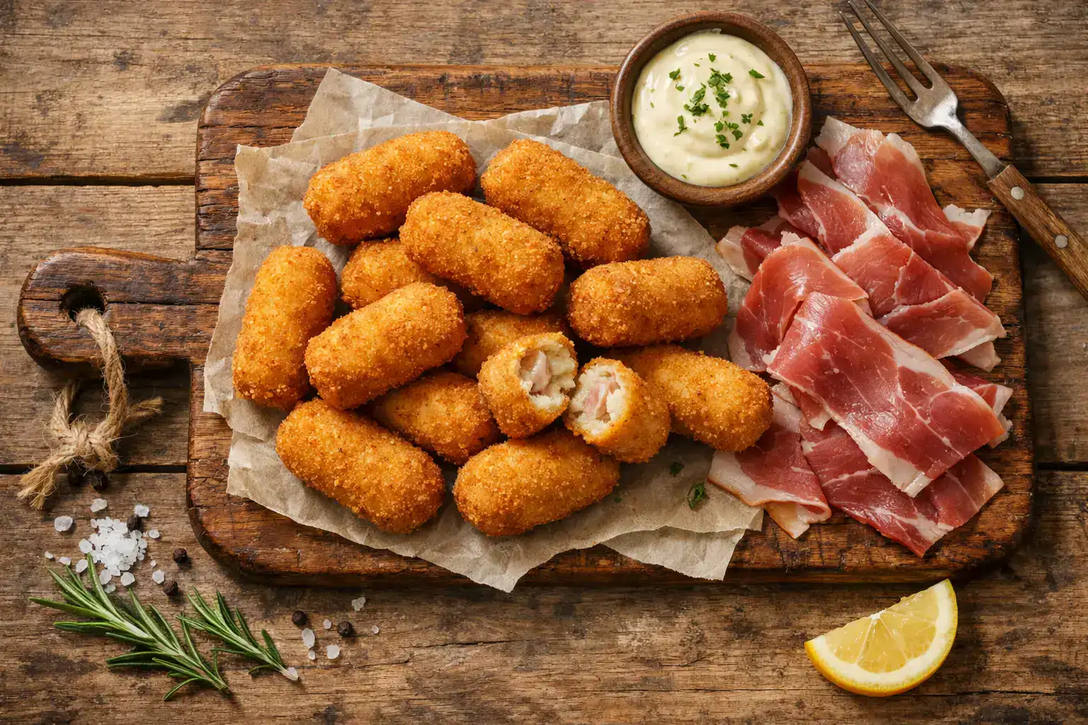 Fresh Croquetas de Jamón Spanish ham croquettes - 260 कैलोरी per 3 pieces