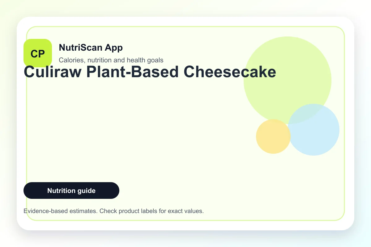 Culiraw plant-based cheesecake slice on a wooden board showing creamy raw cashew filling on an oat-date crust, top-down view in soft natural daylight