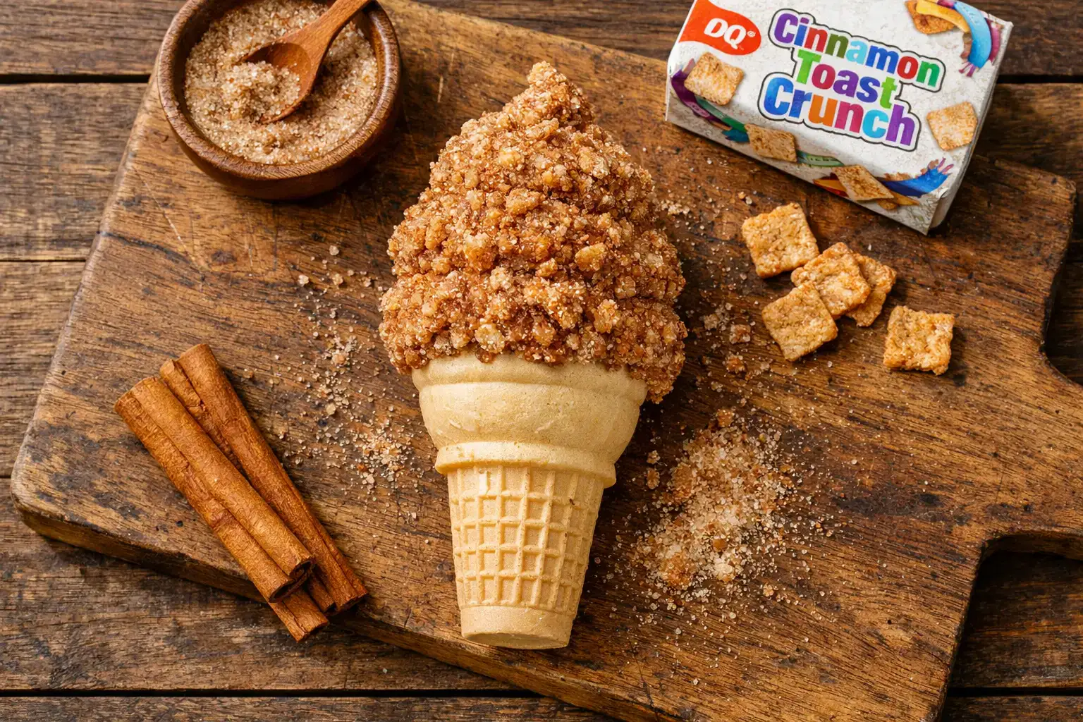 Dairy Queen Cinnamon Toast Crunch Dipped Cone - 380 calories per cone