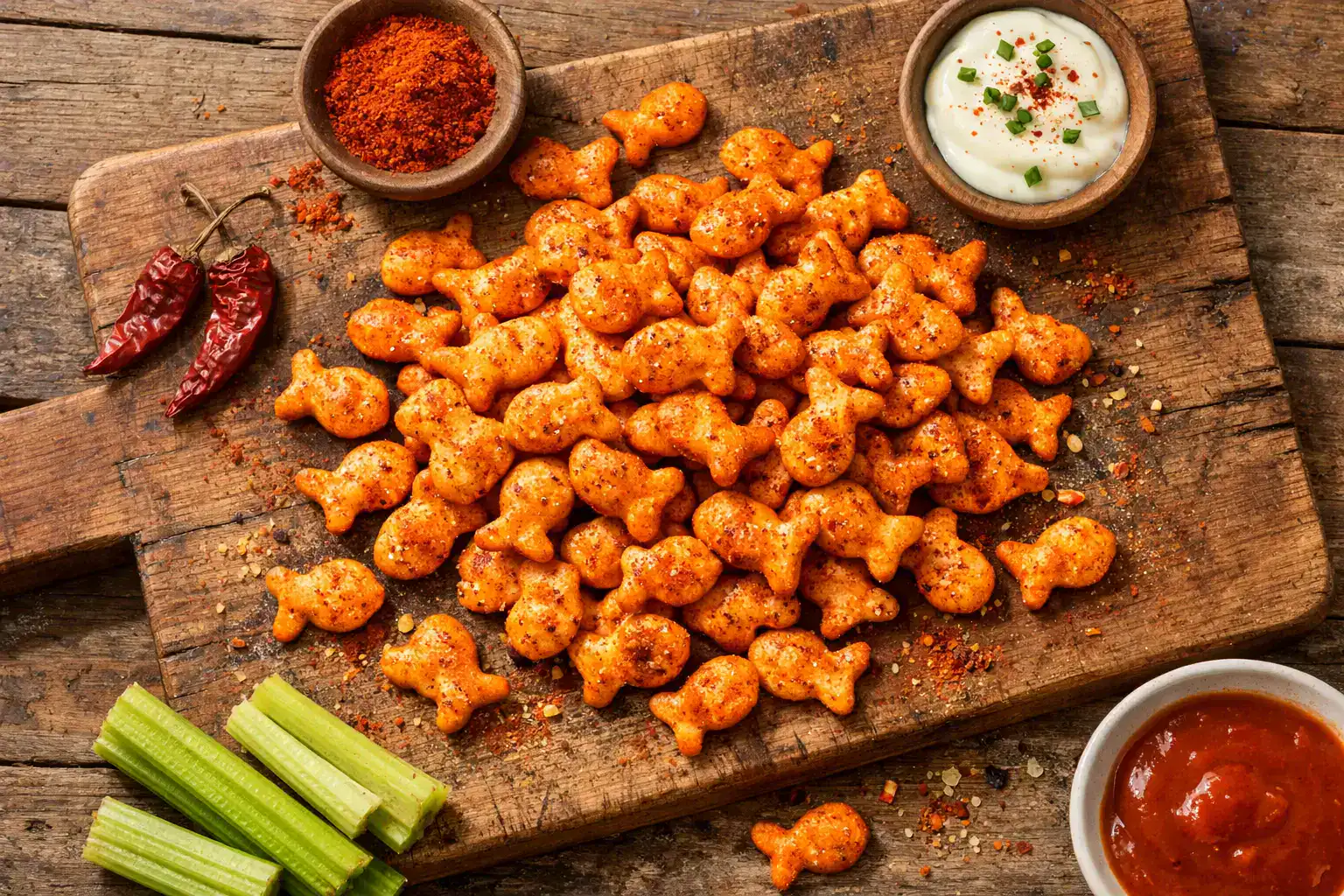 Goldfish Seasoned Pretzels Hot Buffalo dans un bol - 140 calories par portion de 30 g