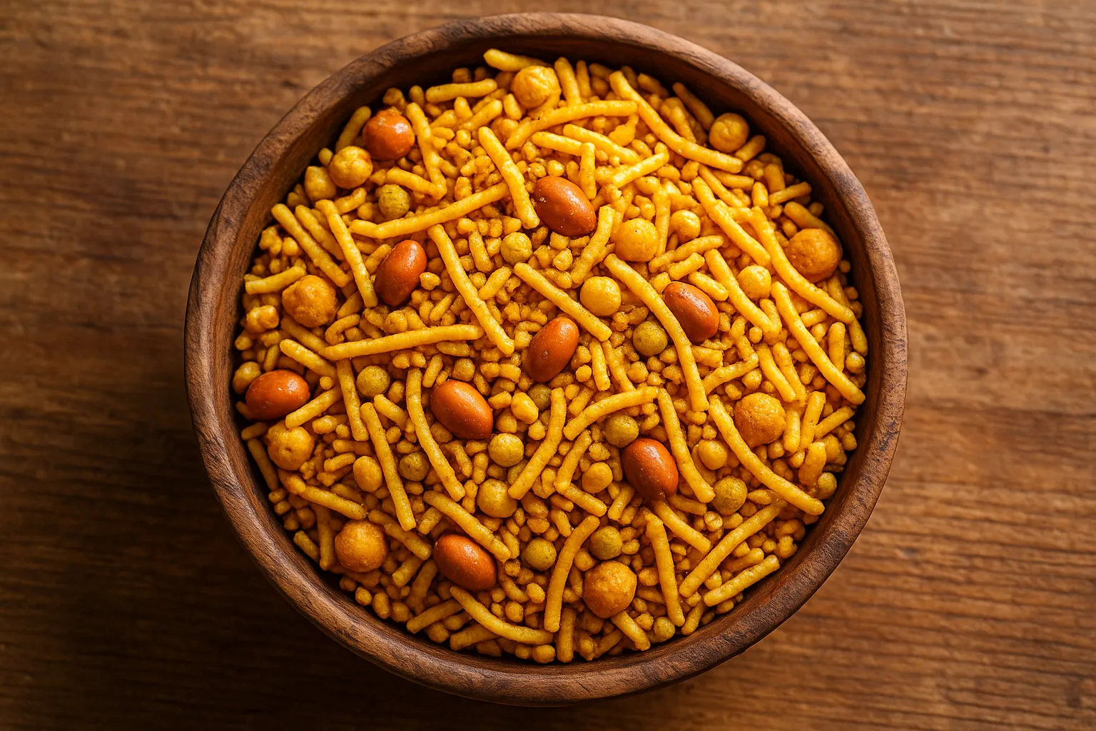 Fresh Haldiram's Bombay Mix in bowl - 520 calories per 100g