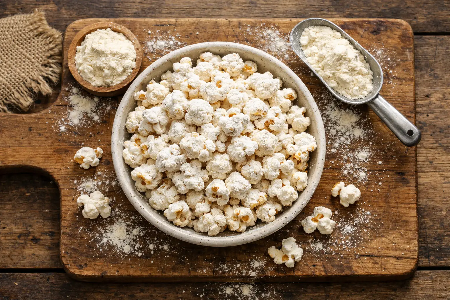 ताज़ा हाई-प्रोटीन पॉपकॉर्न एक कटोरे में रखा हुआ - 28g सर्विंग में 130 कैलोरी