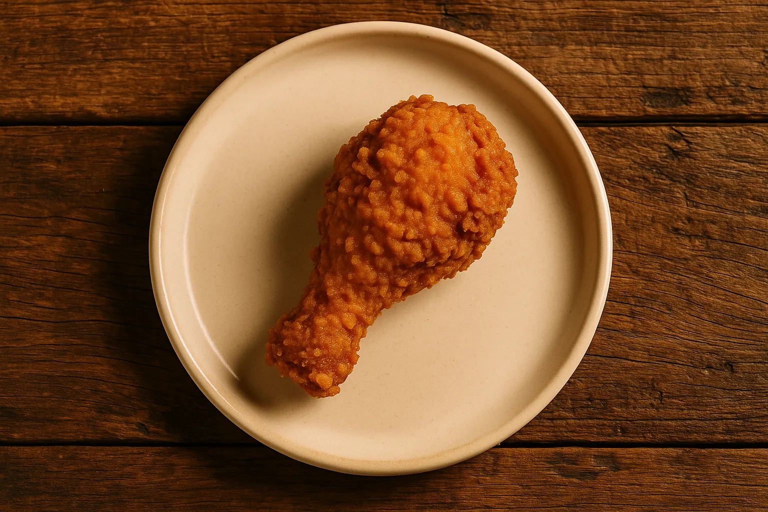 Muslo de Pollo KFC en plato blanco - 195 calorías por pieza