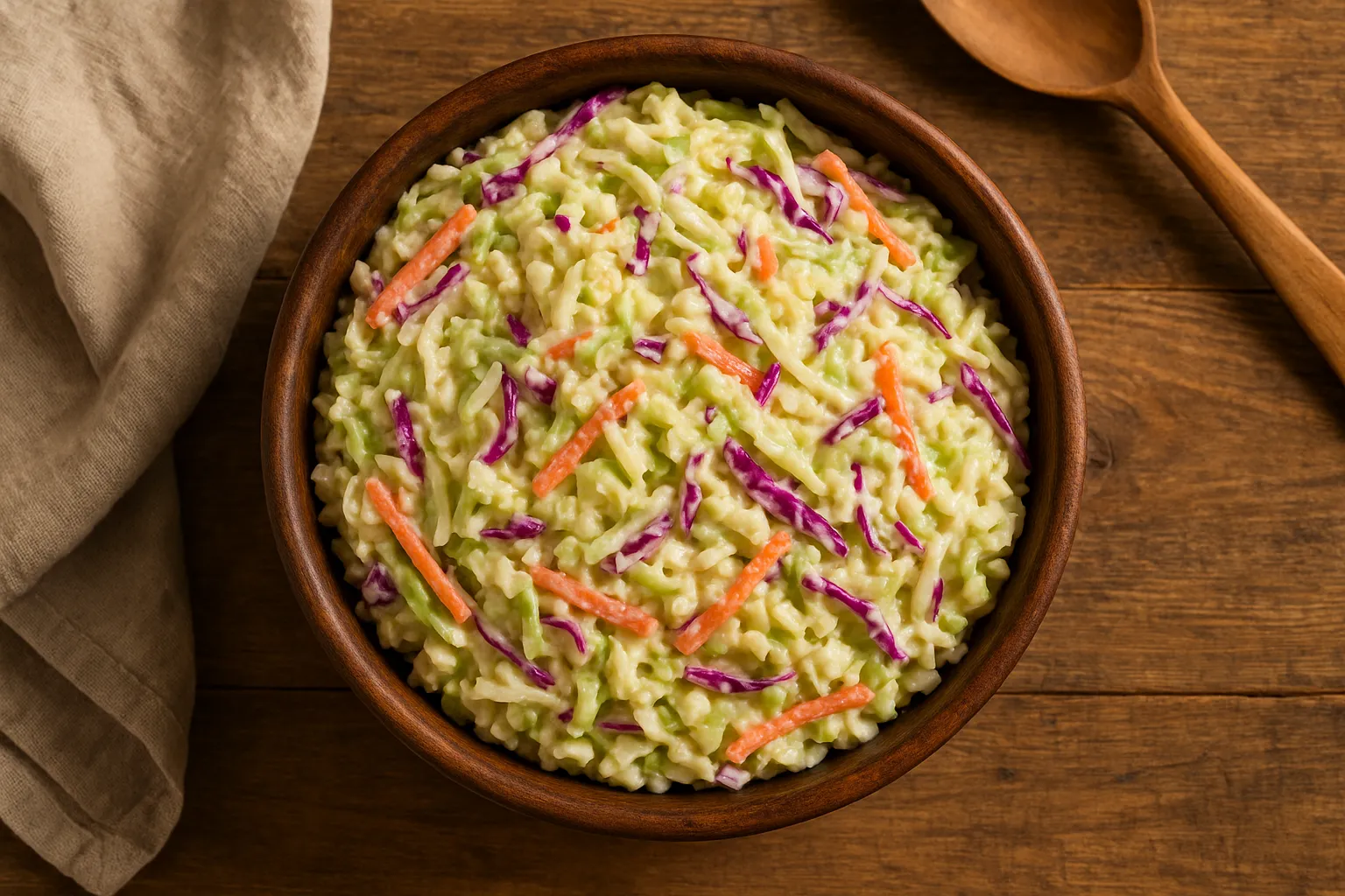 Ensalada de col KFC fresca con col desmenuzada y aderezo cremoso - 170 calorías por porción