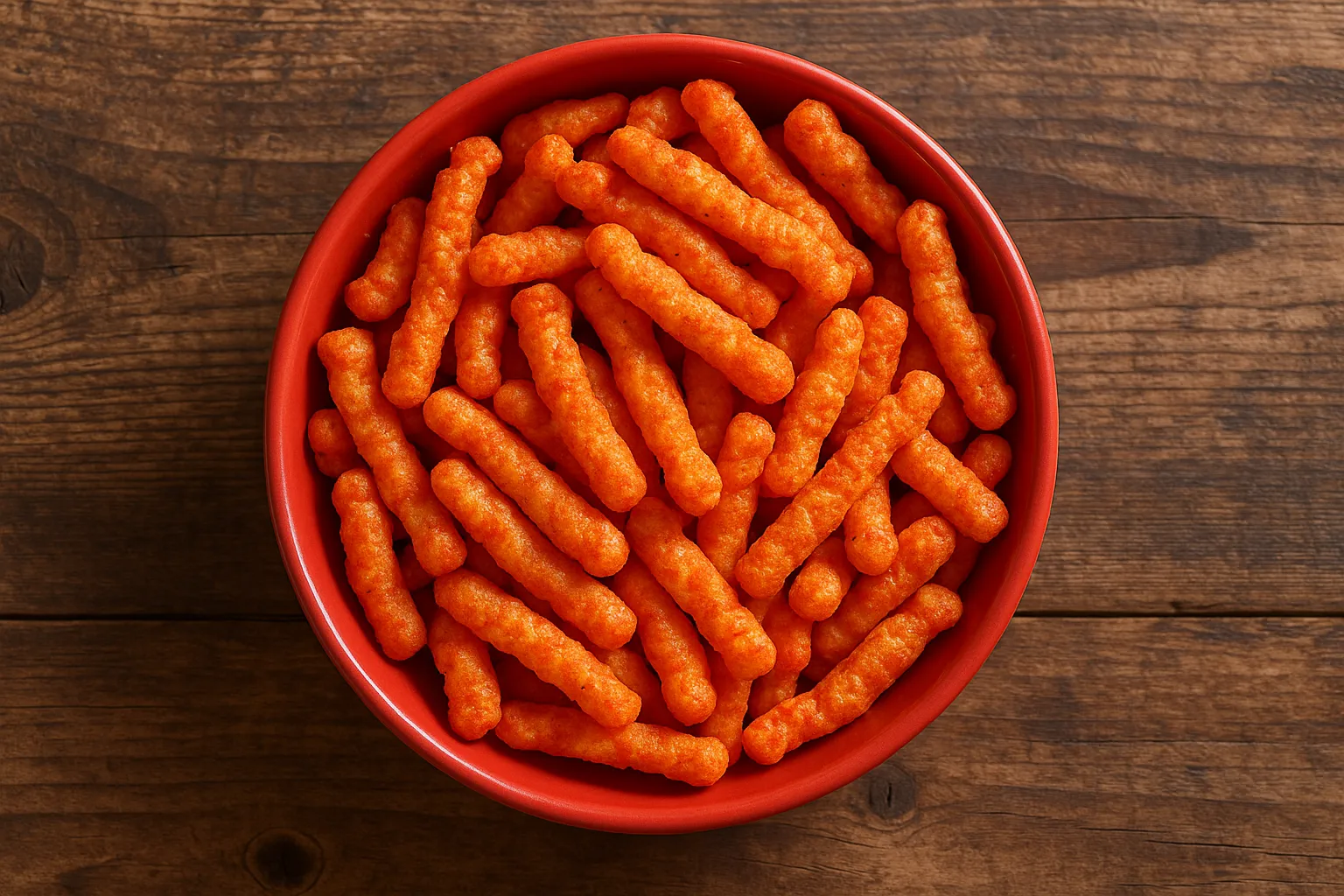 Kurkure Chilli Chatka corn puffs in red container - 176 calories per serving