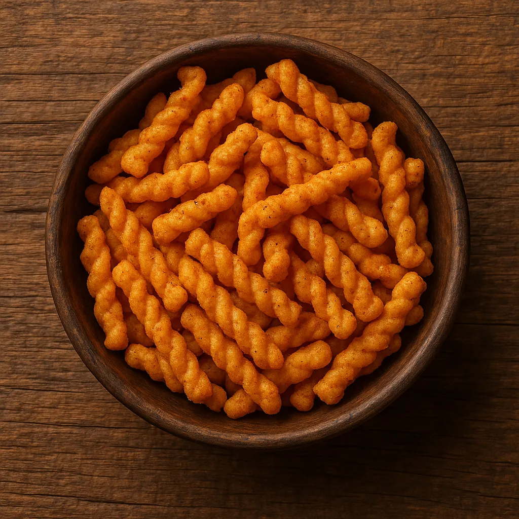 Kurkure Namkeen Masala Twist corn puffs - 147 calories per serving