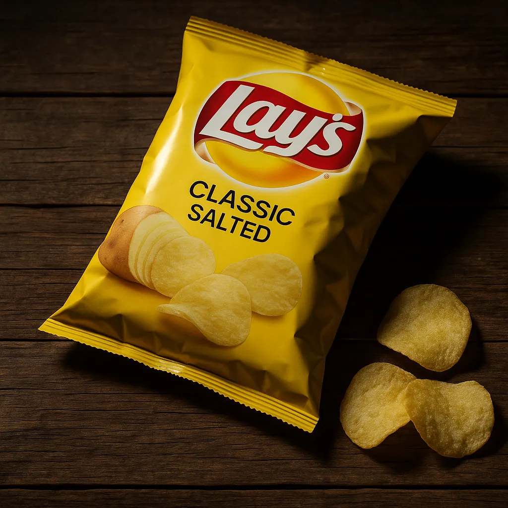 लेज़ क्लासिक सॉल्टेड आलू की चिप्स एक बैग में - 28 ग्राम परोसने में 155 कैलोरी