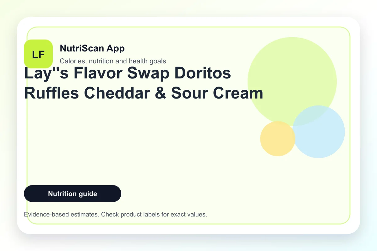 Lay's Flavor Swap Ruffles Cheddar & Sour Cream on Doritos nutrition facts and calories