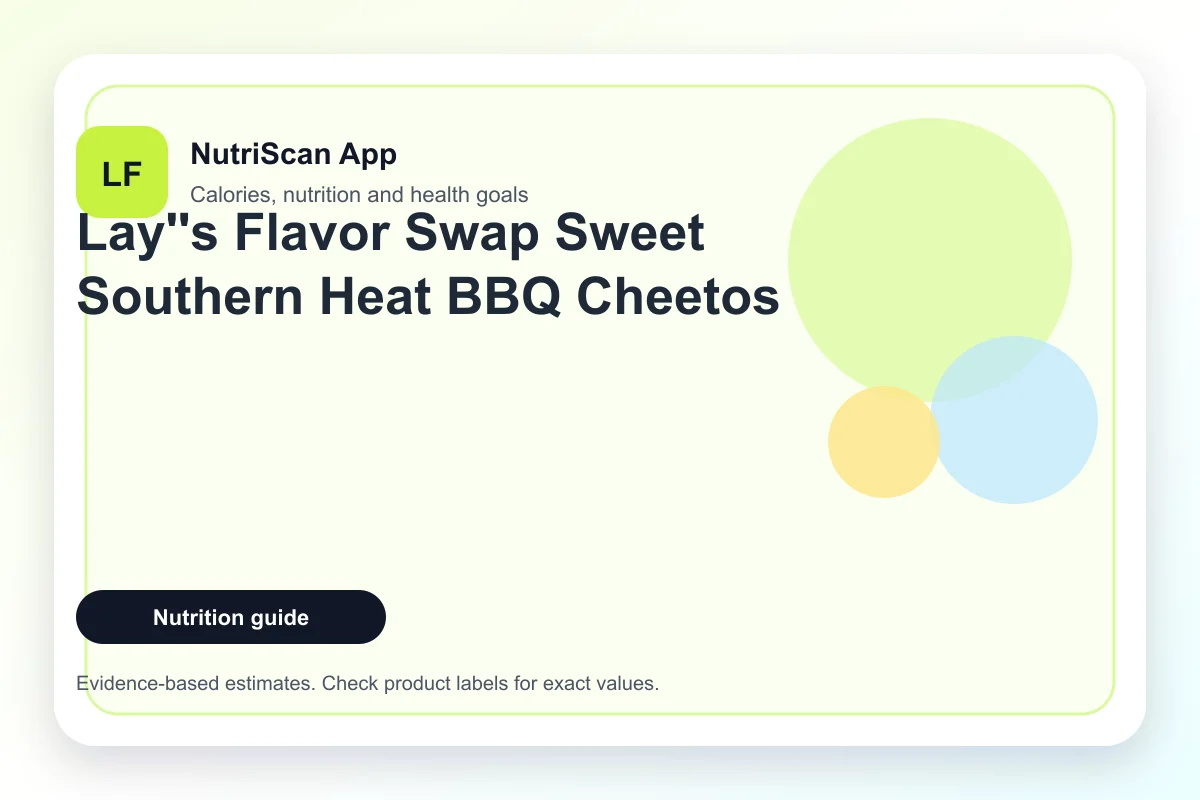 Bag of Lay's Flavor Swap Sweet Southern Heat BBQ Cheetos Crunchy snack chips on a wooden surface