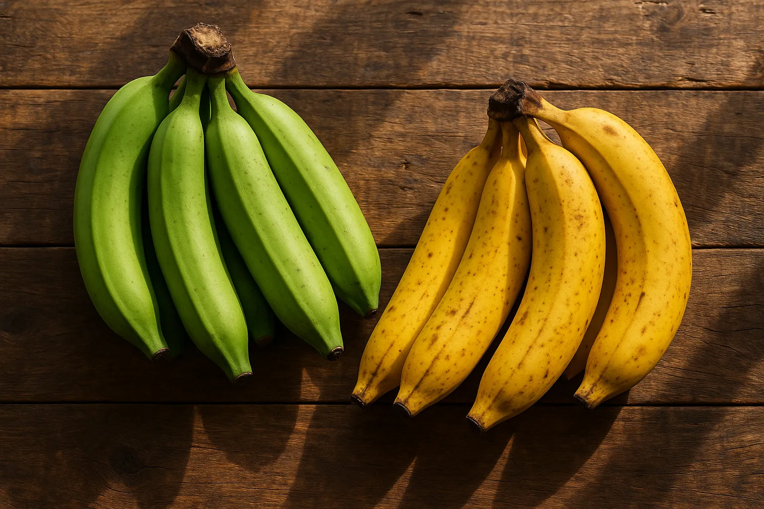 Nendran bananas in green and ripe stages - 89 calories per medium banana