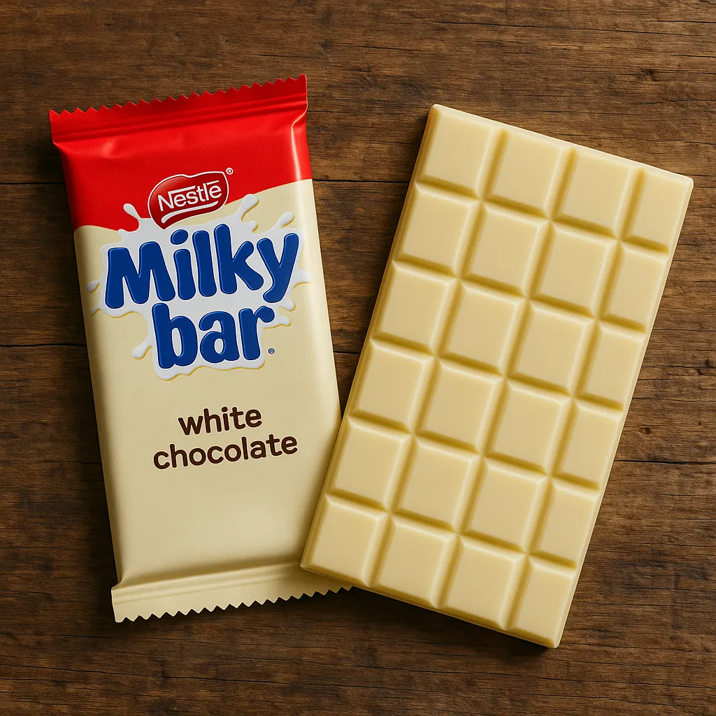 Nestlé Milkybar white chocolate bar - 218 calories per 100g
