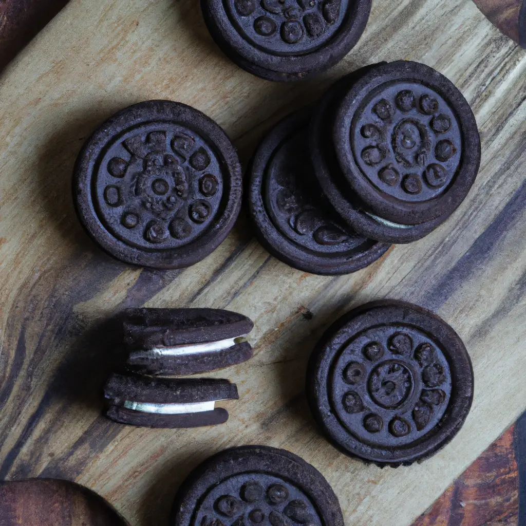 Fresh Oreo Zero Sugar Double Stuf cookies on rustic wooden table - 120 calories per 2 cookies