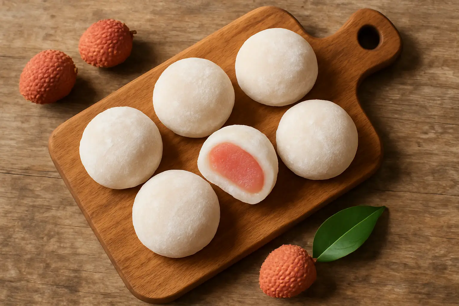 Q Mochi Lychee rice cakes with lychee filling nutrition facts and calories