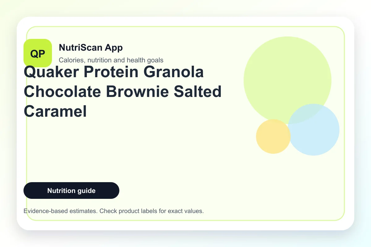 Quaker Protein Granola Chocolate Brownie Salted Caramel nutrition facts and calories