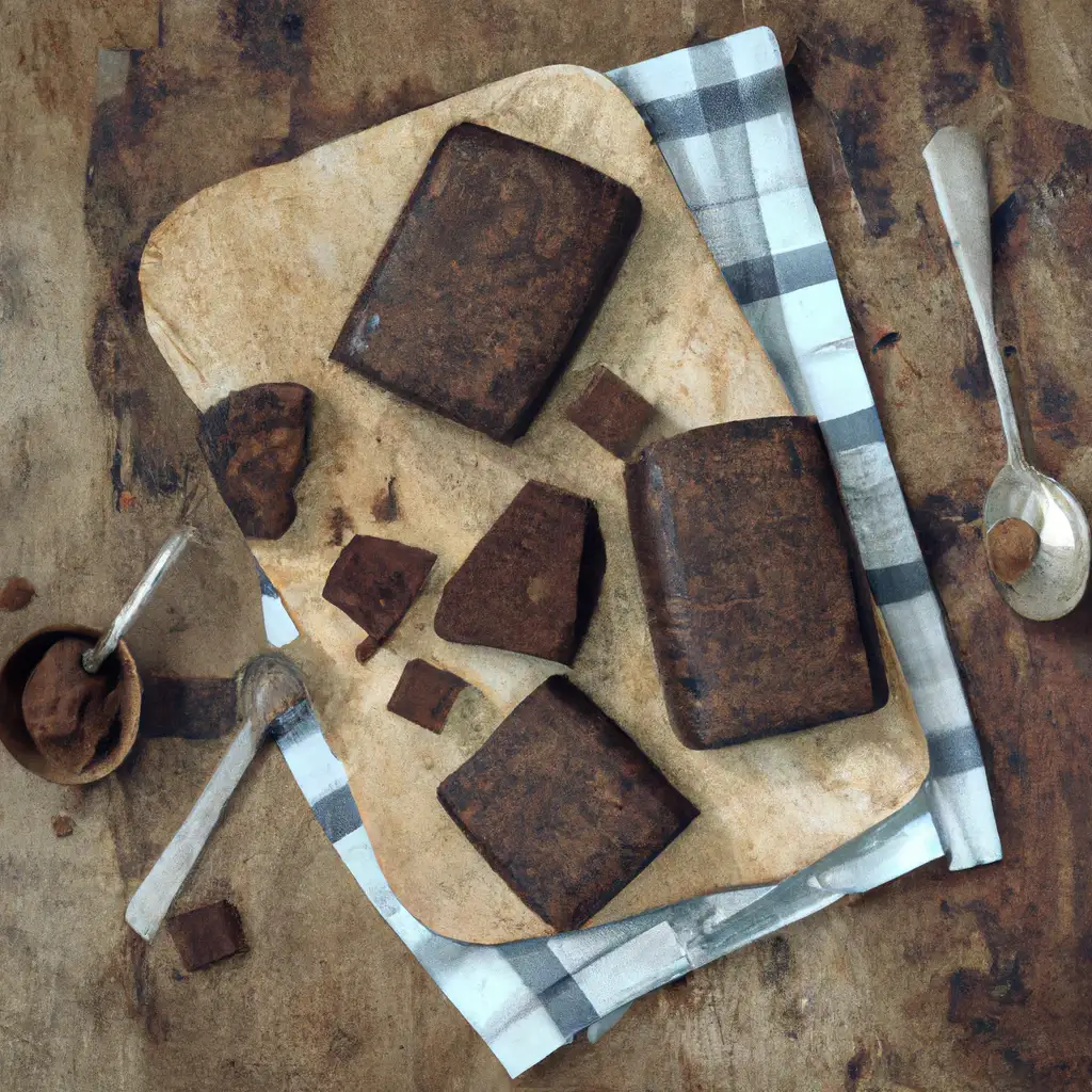 Fresh Simon Howie Chocolate Haggis on rustic wooden table - 350 calories per serving