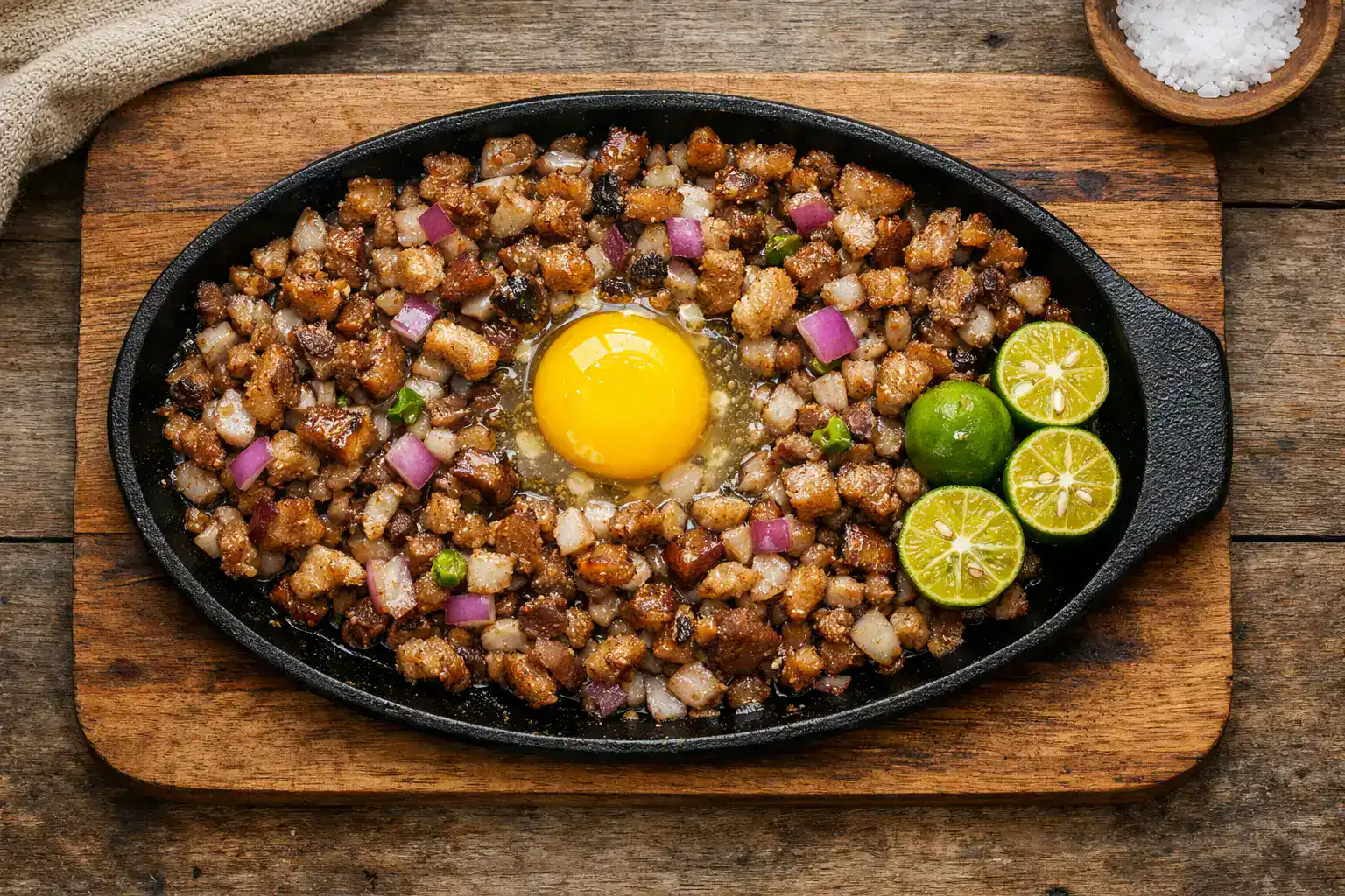 Sisig frais sur plaque chauffante - 270 calories par portion