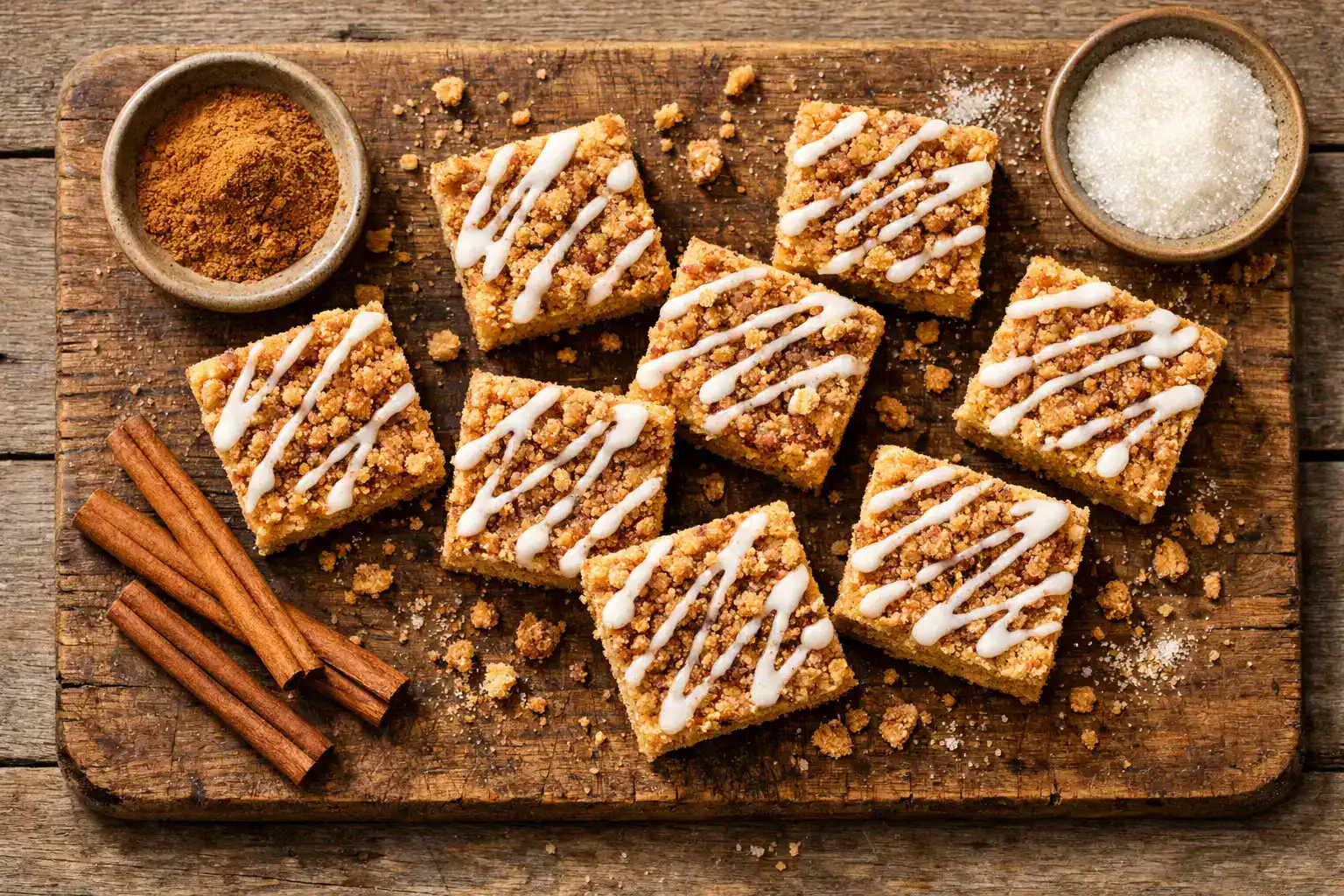 Fresh Smartcakes Cinnamon on rustic wooden table - 38 calories per cake