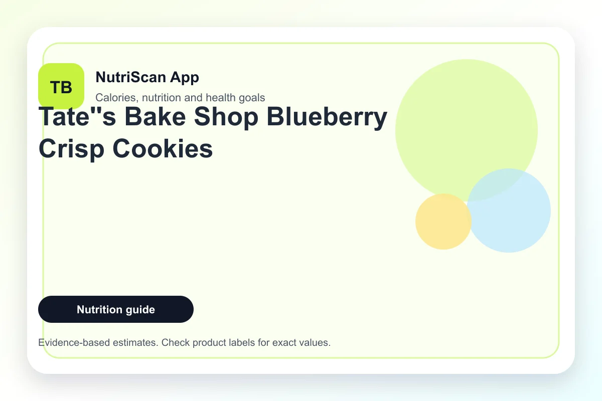 Tate's Bake Shop Limited Edition Blueberry Crisp Cookies nutrition facts and calories
