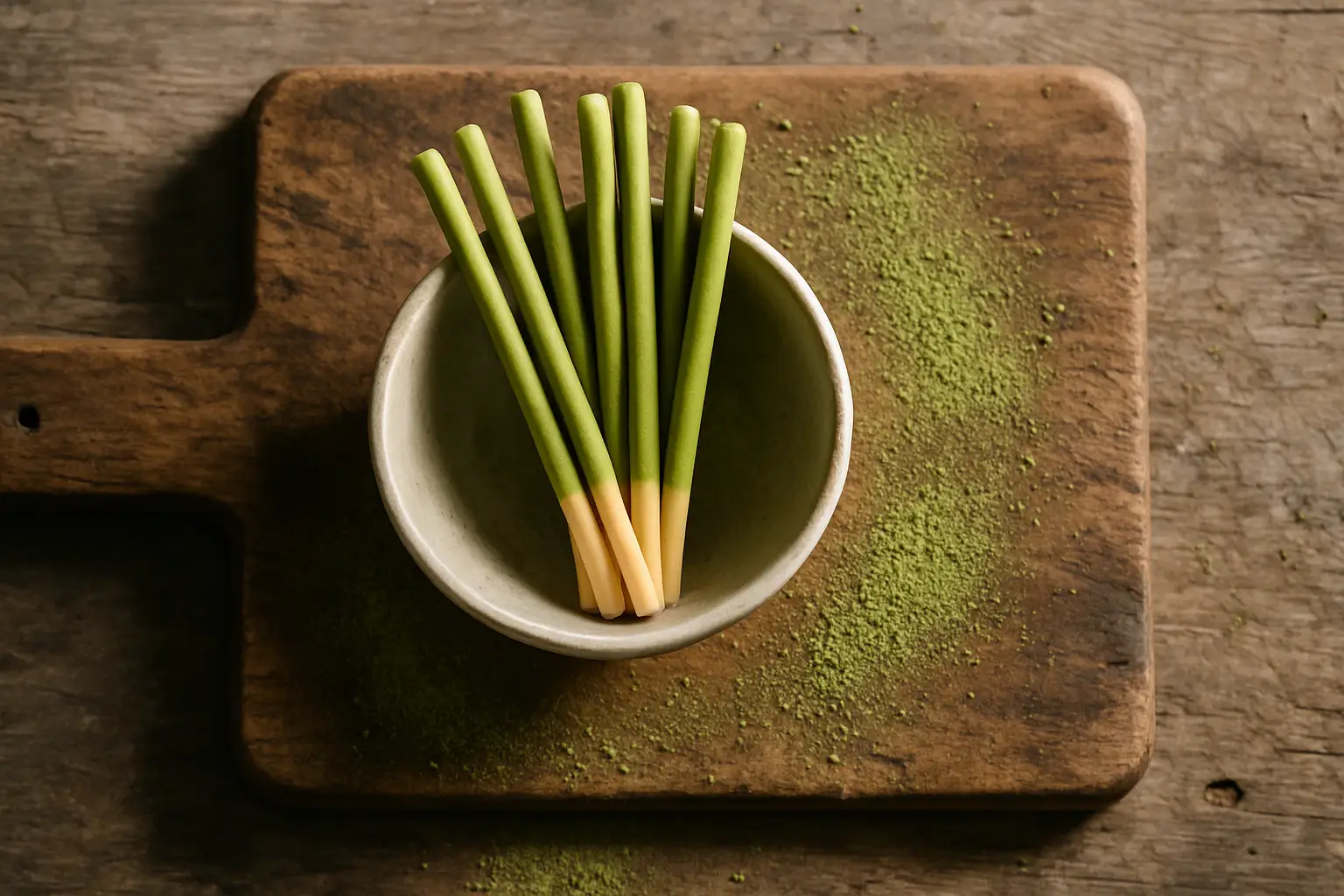 Tokimeki Biscuit Sticks Matcha 40g pack — Japanese-style crispy sticks coated in sweet matcha flavour