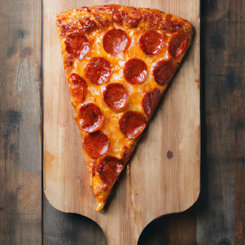Trader Joe's Detroit-Style Pepperoni Pizza slice with caramelized cheese edges - 340 calories per slice