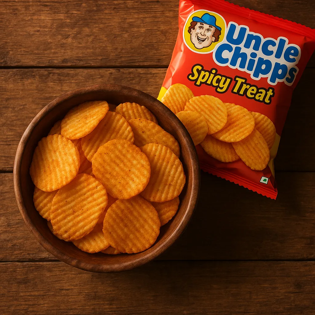 Uncle Chips Spicy Treat thick-cut potato chips - 154 calories per serving