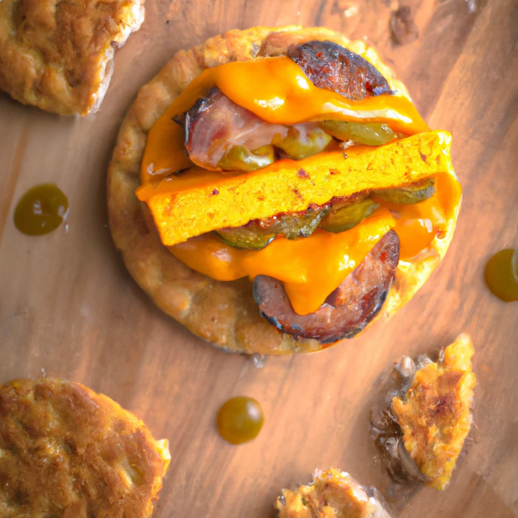 Wendy's Jalapeno Sausage Breakfast Biscuit on rustic wooden table - 520 calories per sandwich