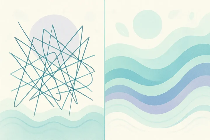 PCOS hormone balance improvement visualization showing before and after dietary changes