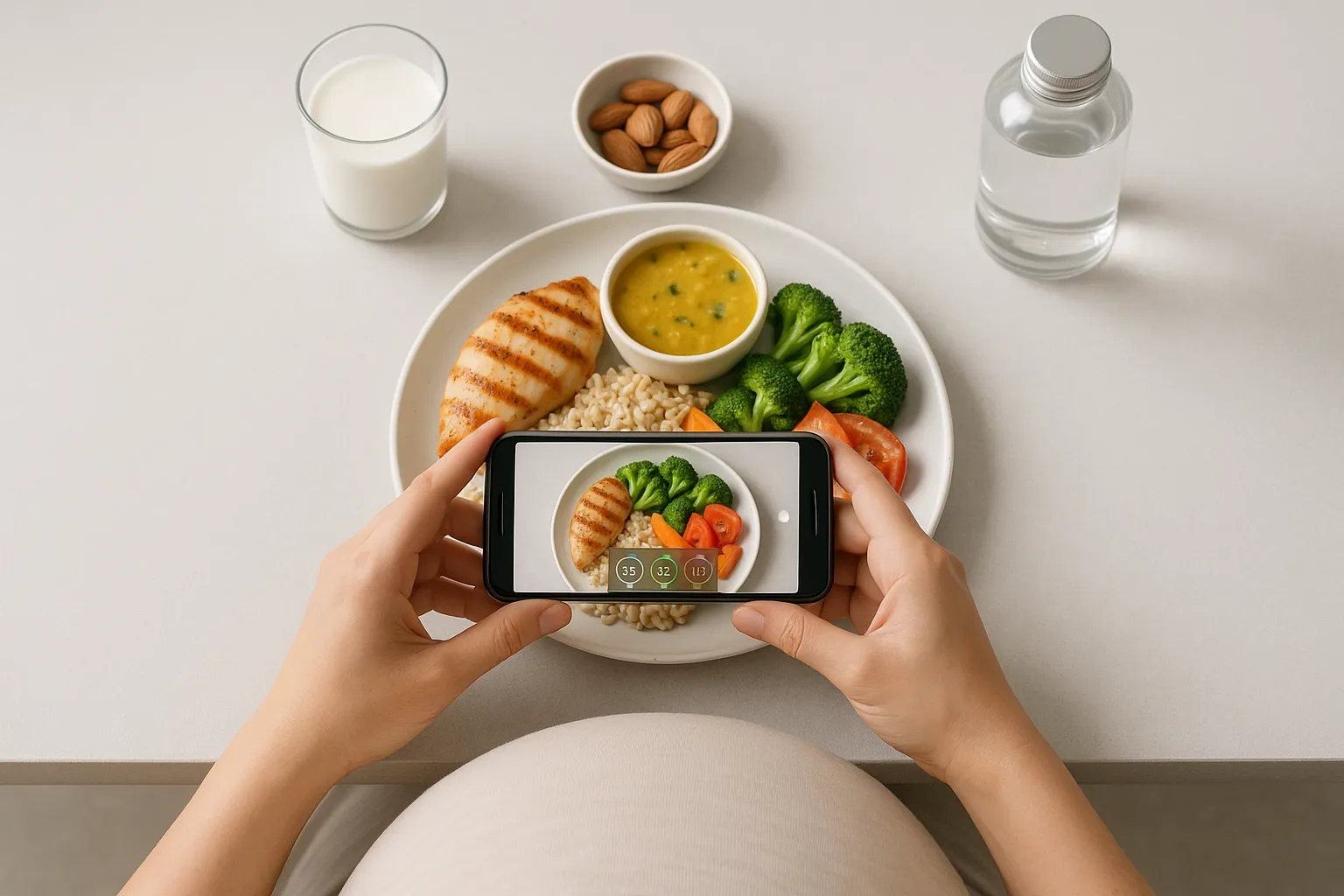 Using NutriScan app to track pregnancy nutrition
