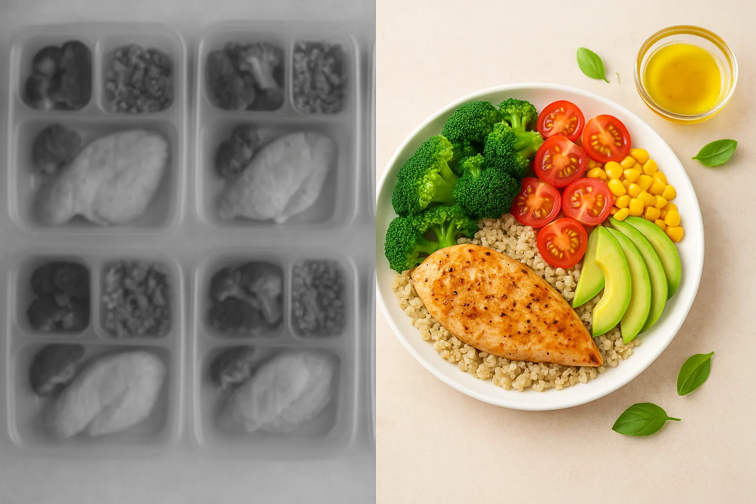 Generic vs personalized nutrition results comparison showing 4x better outcomes