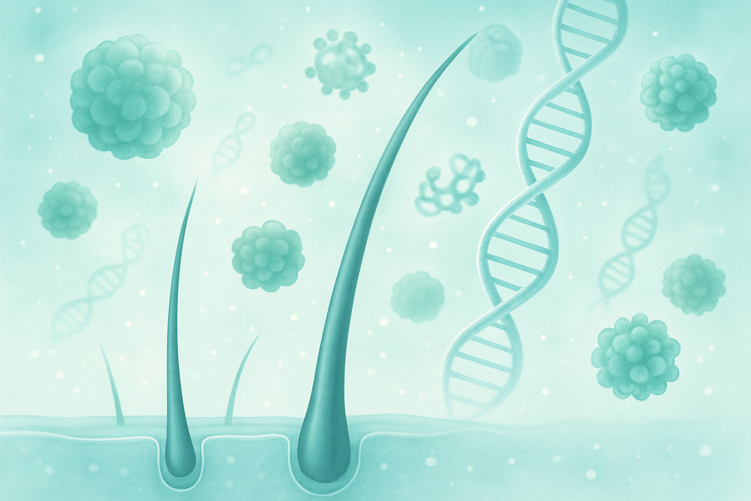 2025 scientific research on whey protein DHT levels and hair loss connection with DNA and molecular analysis