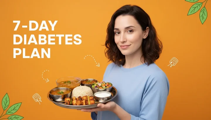 Healthy Indian meals for diabetic patients featuring whole grains, vegetables, and balanced nutrition for blood sugar control